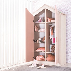Carmen Двукрилен детски гардероб pink house (3575086)