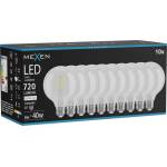 Mexen Vintis 10x LED филаментна крушка E27, G95, 6W, Неутрална - 4000K, 720 lm, прозрачна (L157-E27-0640-00x10)