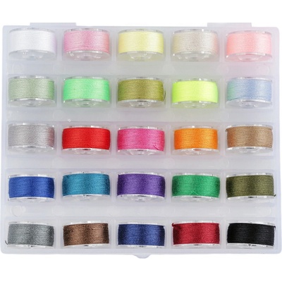 Box na cívky s náplní do šicího stroje nízké Varianta: Mix barev, Balení: 1 krab. – Sleviste.cz