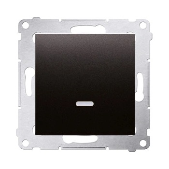 Simon Kontakt 54 Premium Antracit jednonásobný s podsvícením LED modul rychlospojka, DW1L.01/48