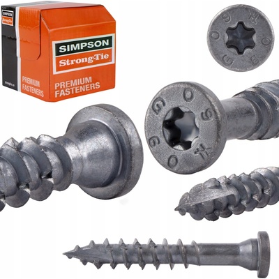 Tesárske skrutky 10x60 mm 50 ks TORX pre spojovacie prvky Simpson SSF