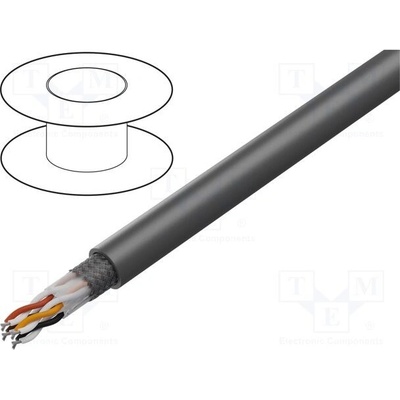 Alpha Wire B962043 GE321 Vodič Pro-Tekt4x2x26AWG PVC tmavě šedá 300V 50m 164ft