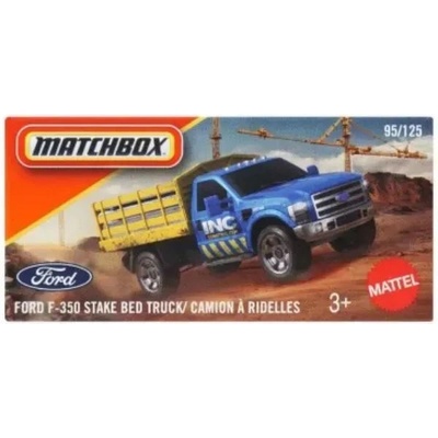 Mattel Matchbox: Малка кола в картонена кутия - Ford F-350 Stake Bed Truck (JBW04)