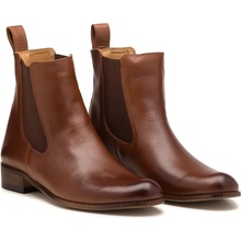 Členkové kožené čižmy Chelsea MONTANA hnedé