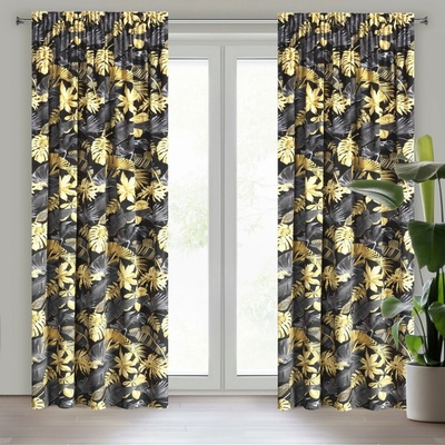 EUROFIRANY ZATEMŇOVACÍ ZÁVĚS NA PÁSCE BLER 140X270 CM VZOROVANÁ