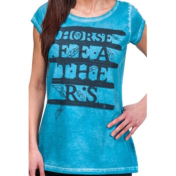 Horsefeathers feathers top washed blue