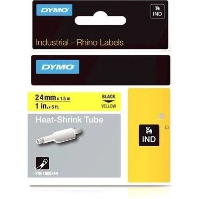 Dymo Rhino 1805444, 24mm x 1,5m, čierna tlač/žltý podklad, originálna páska