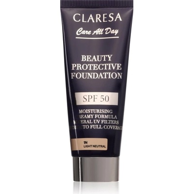 Claresa Care All Day Beauty Protective Foundation защитен фон дьо тен SPF 50 цвят 1N Light Neutral 30ml