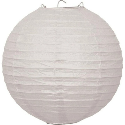 Kulatý papírový lampion bílý – 20 cm