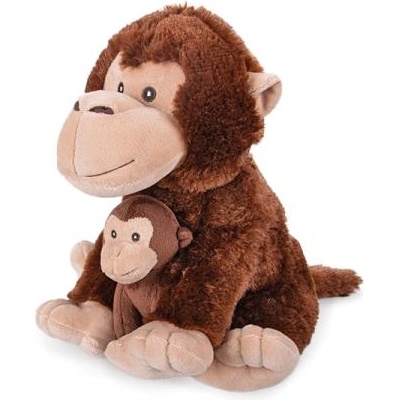 Mikro Плюшена маймуна 25см седнала с малко