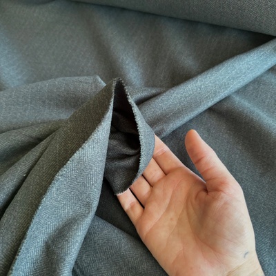 Bavlněný flanel rybí kost Night moss Oeko Tex cert. made in Portugal