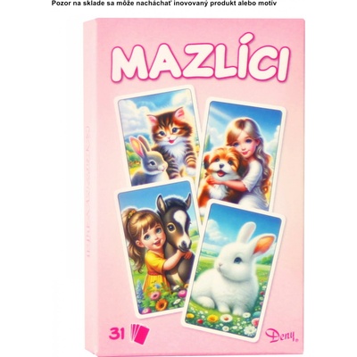 Karty mazlíci ružová 3hry