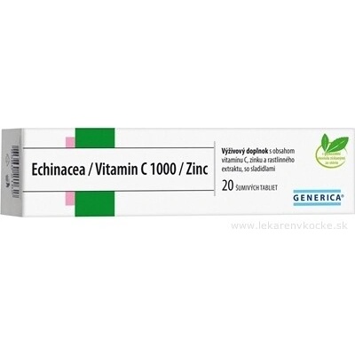 Generica Echinacea + Vitamin C 1000 + Zinek 20 šumivých tablet