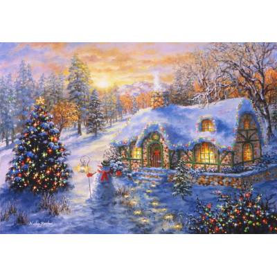 Bluebird Puzzle - Puzzle Christmas Cottage 1000 - 1 000 piese