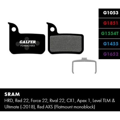 GALFER Накладки Galfer велосипед FD469G1455 ROAD SRAM Code
