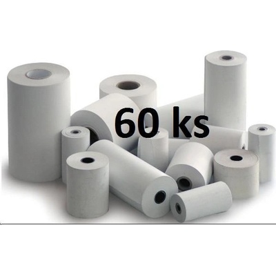 Papierový kotúč papierová páska TERMO, 80/70/12 (62m) - 60ks