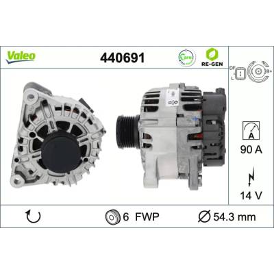 VALEO Alternátor VALEO RE-GEN REMANUFACTURED VA 440691