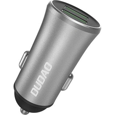 Dudao Зарядно устройство за кола Dudao с 2 порта, 3.4A, сребрист (R6S red)