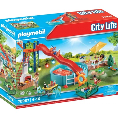 Playmobil 70987 Bazénová párty so šmykľavkou