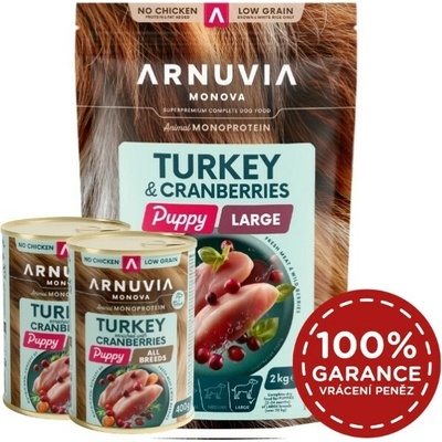 Arnuvia Monova Puppy Large Turkey & Cranberries 2 kg