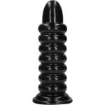 Ouch! Ох! Spiral Force - спирален анален плъг (черен) - 23, 5 см - lovesexshop
