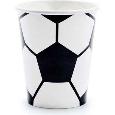 PartyDeco Tégliky papierové Futbal 220 ml