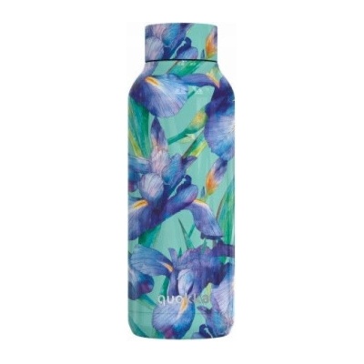 Quokka Solid termoska z nerezové oceli 510 ml modré kosatce