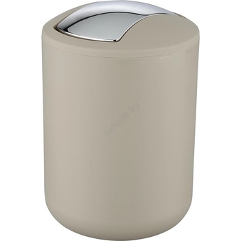 WENKO 21221100 - Кош за отпадъци BRASIL 14x21 cm бежов/лъскав хром (WE0094)