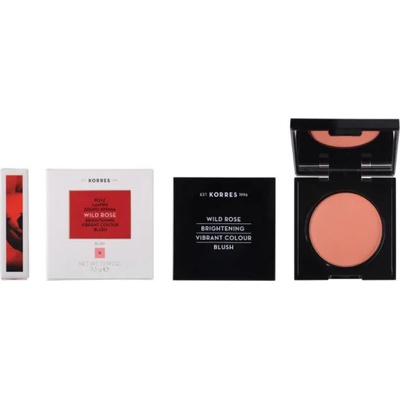 KORRES Кадифен озаряващ руж с Дива роза , Korres Wild Rose Brightening Vibrant Colour 18 Peach