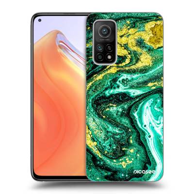 Picasee silikonový černý obal pro Xiaomi Mi 10T - Green Gold
