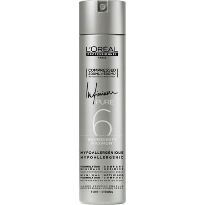 L'Oréal Infinium Pure Strong silně tužící lak na vlasy neprášivý 300ml – Hledejceny.cz