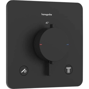Hansgrohe Ecostat Comfort Q - Термостатичен смесител за вграждане, за 2 извода, черен мат 33713670 (33713670)