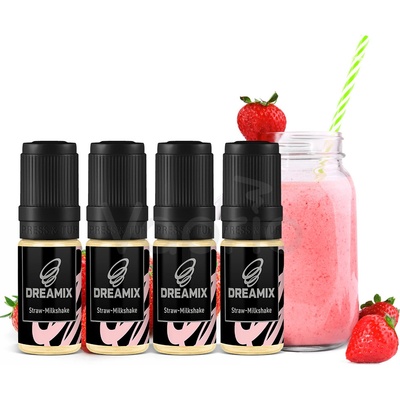 Dreamix Jahodový milkshake 4 x 10 ml 6 mg