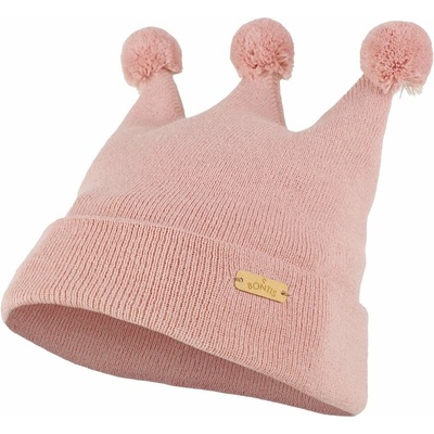 Bontis detská čiapka korunka - Púdrovo ružová