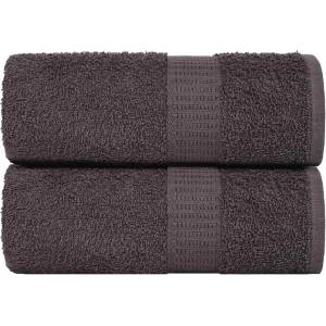 vidaXL Кърпи за гости FROGN 2 бр. Антрацит 30x50 см 360 г/м2 (136677)