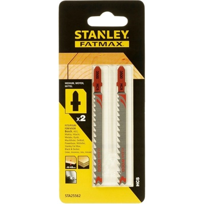 Stanley STA25562-XJ Pilové listy do dřeva HCS uchycení T tl. 10-45 mm rozteč 4,0-5,2 mm 2 ks