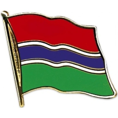 Odznak (pins) 20mm vlajka Gambia - farebný