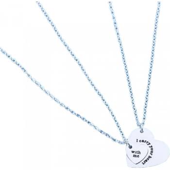 HARAHU Колие Duo Heart - Сребърен KP21121 (21121)