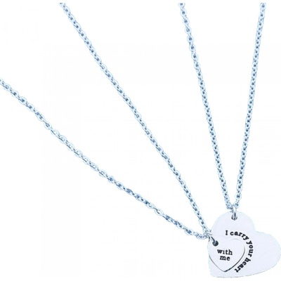 HARAHU Колие Duo Heart - Сребърен KP21121 (21121)