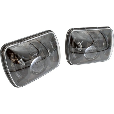 Súprava štvorcových svetlometov LED, Čierna, Jeep Cherokee XJ, Wrangler YJ, serie 4600