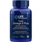 Life Extension Super Omega-3 Plus | with Sesame Lignans, Olive Extract, Krill Oil & Astaxanthin [120 Гел капсули]