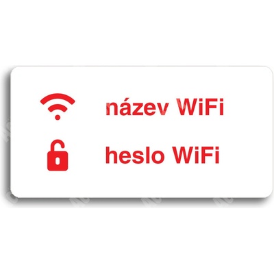 ACCEPT Piktogram WiFi - bílá tabulka - barevný tisk bez rámečku