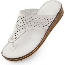 Nell Flip Flops kožené žabky white