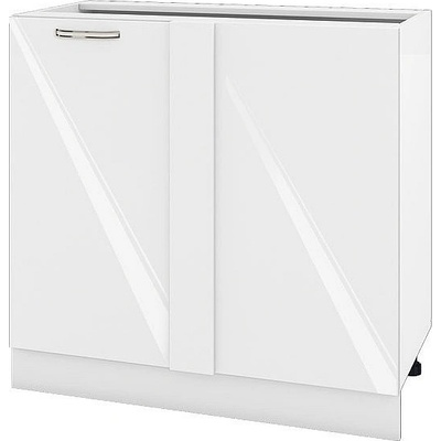 ИРИМ Долен ъглов кухненски шкаф Сити БФ-Бяло гланц-05-42 90 см