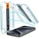Spigen iPhone 15 Pro SPIGEN EZ FIT HD екранен протектор стъкло 2бр 2.5D, 9H + рамка, TRANSFER AGL06892 (AGL06892)