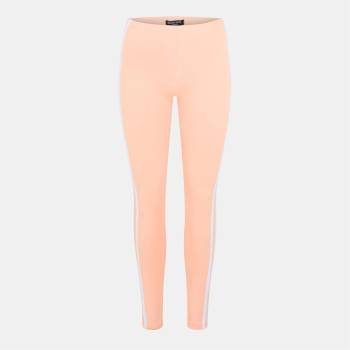 Brave Soul Клин Brave Soul Peach Leggings with Stripe Detail - Peach/Wht Strpe