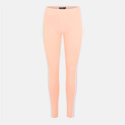 Brave Soul Клин Brave Soul Peach Leggings with Stripe Detail - Peach/Wht Strpe
