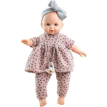 Paola Reina Realistické miminko holčička Sonia v puntíkatém oblečku