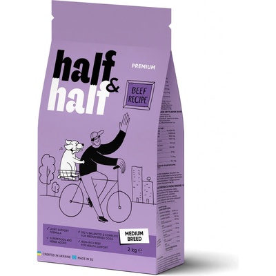Half&Half Adult Medium Breed hovězí 2 kg