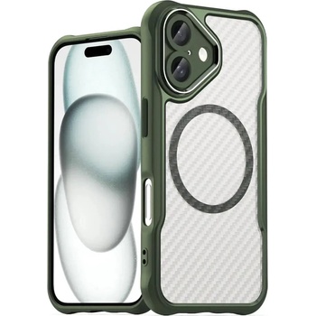 HQWear Кейс Leading Series, с MagSafe за iPhone 16 Plus, зелен (Leading series MagSafe Iphone 16 Plus green)